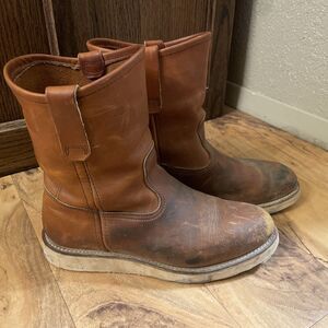 Red Wing PECOS Pull On Leather Boots 7.5 E Wide USA Made